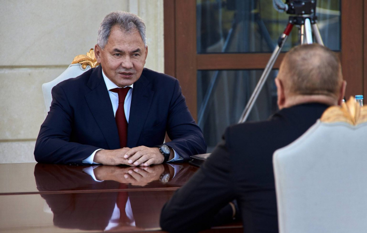 Սերգեյ Շոյգուն Լեռնային Ղարաբաղում տիրող իրավիճակը քննարկել է Ադրբեջանի նախագահի և պաշտպանության նախարարի հետ