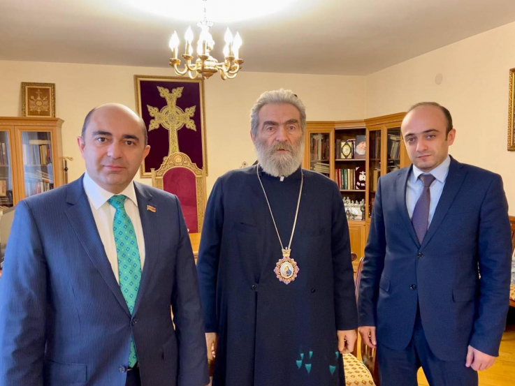 Աշխատանքային այցն ավարտեցինք Արցախի թեմի առաջնորդ Պարգև արքեպիսկոպոս Մարտիրոսյանի հետ հանդիպմամբ. Էդմոն Մարուքյան