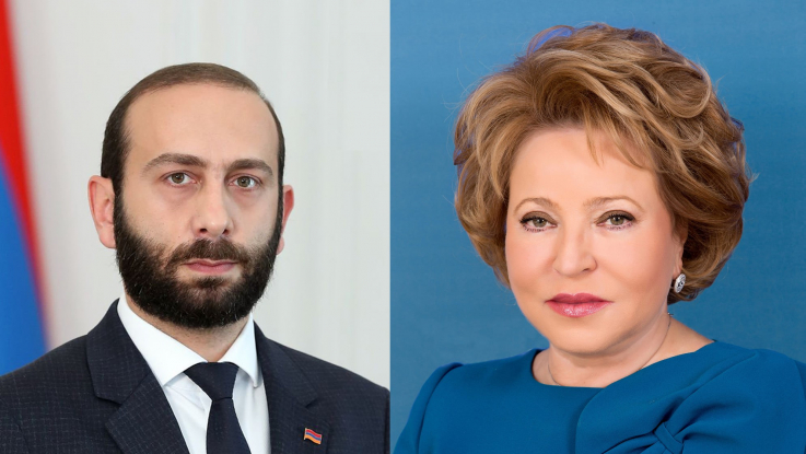 Այսօր հեռախոսազրույց ունեցա ՌԴ Դաշնային խորհրդի նախագահ Վալենտինա Մատվիենկոյի հետ. Ա. Միրզոյան