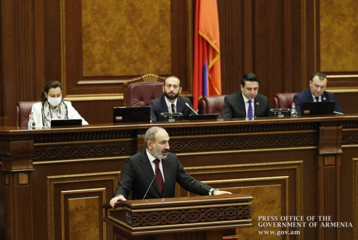 Փաշինյանը հայտարարում է ԼՂԻՄ տարածքի դեօկուպացիայի խնդիրը բանակցային հարց դարձնելու նպատակի մասին