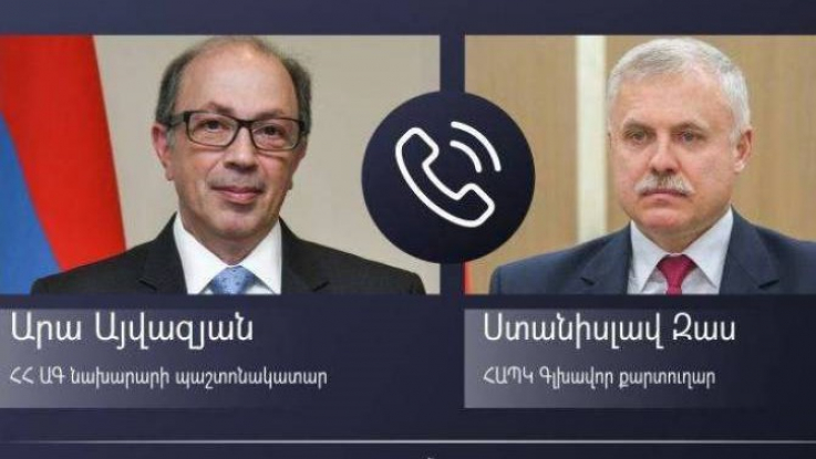 Արա Այվազյանն ու Ստանիսլավ Զասը քննարկել են ՀՀ պետական սահմանին իրավիճակի հանգուցալուծման քայլերը