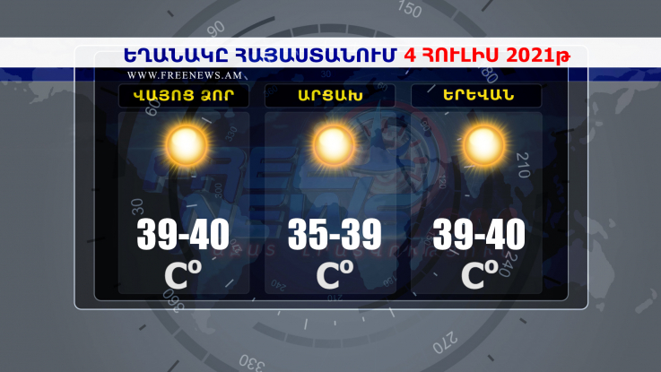 Եղանակի տեսություն 04.07.2021