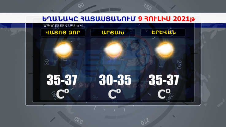 Եղանակի տեսություն 09.07.2021