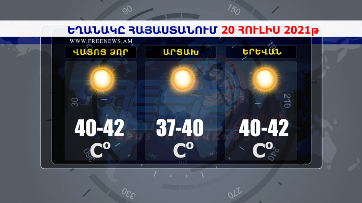 Եղանակի տեսություն 20.07.2021