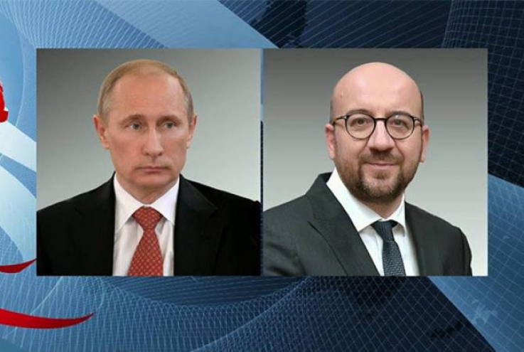 Պուտինը Եվրախորհրդի նախագահին է ներկայացրել ԼՂ շուրջ պայմանավորվածությունների իրականացման ընթացքը