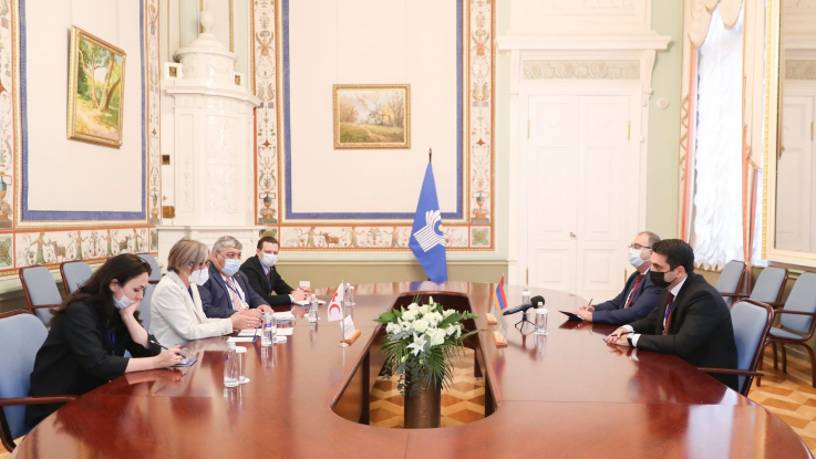 Ալեն Սիմոնյանը Սանկտ Պետերբուրգում հանդիպել է Կարմիր խաչի եւ կարմիր մահիկի միջազգային ընկերությունների ֆեդերացիայի Եվրոպայի տարածաշրջանի տնօրենին