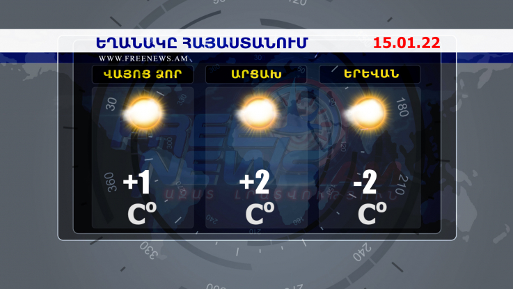 Եղանակի տեսություն. 15.01.2022
