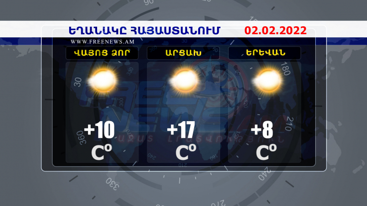 Եղանակի տեսություն. 02.02.2022
