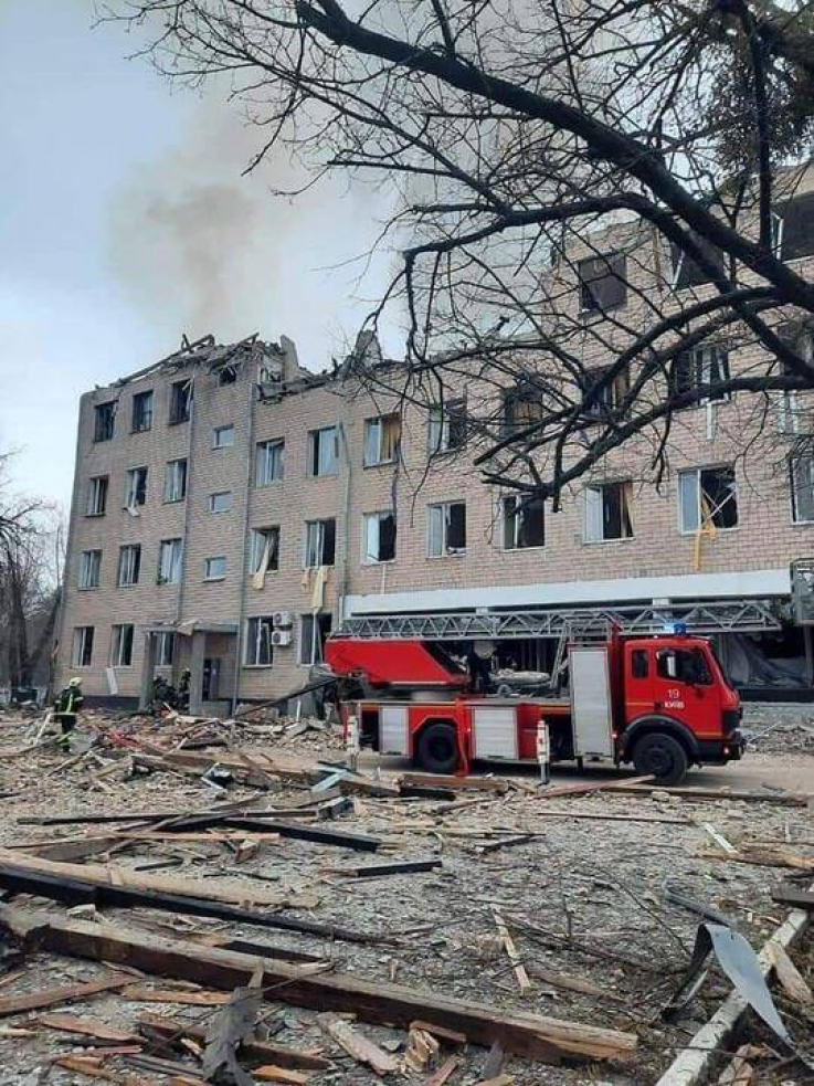 Կիևի Դեսնյանսկի շրջանում հրշեջ կայան է ոչնչացվել