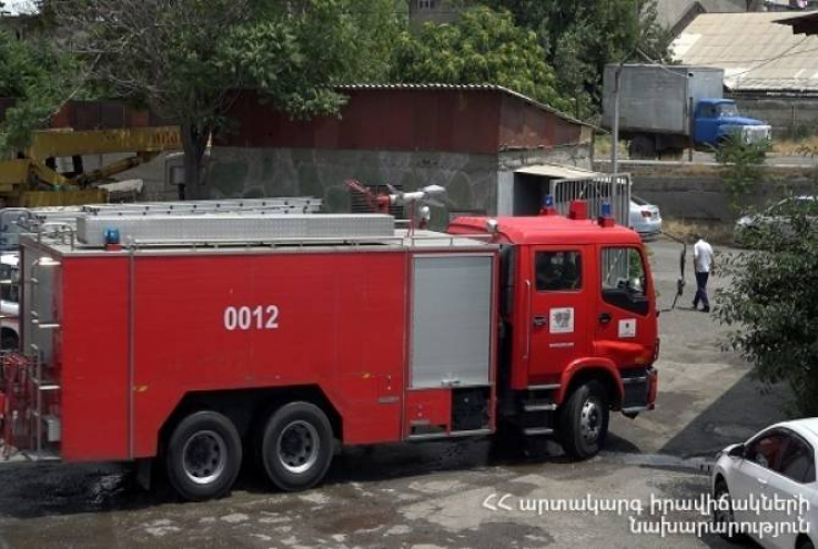 Իջևան քաղաքում փայտե տնակ է այրվել