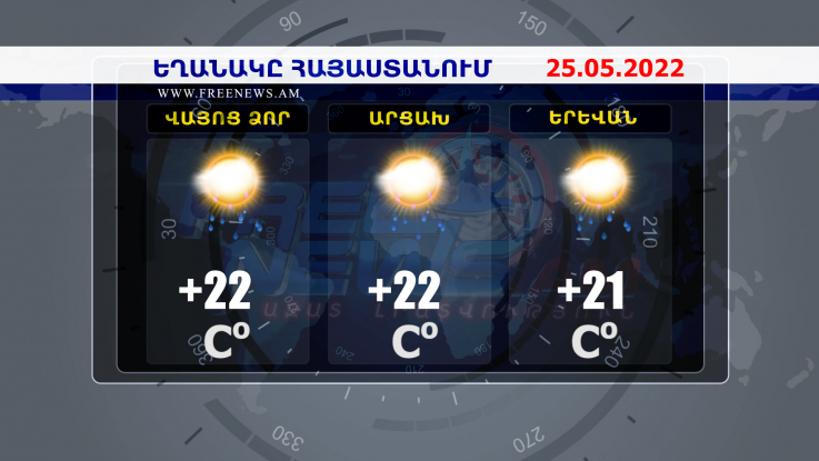 Եղանակի տեսություն. 25.05.2022