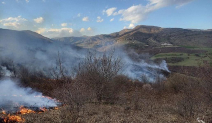 Հրդեհ Պարույր Սևակ գյուղից դեպի Ուրծի լեռներն ընկած հատվածում