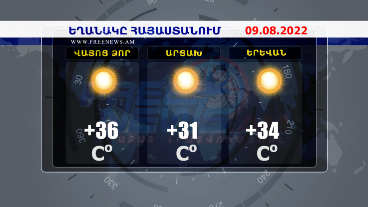 Եղանակի տեսություն. 09.08.2022