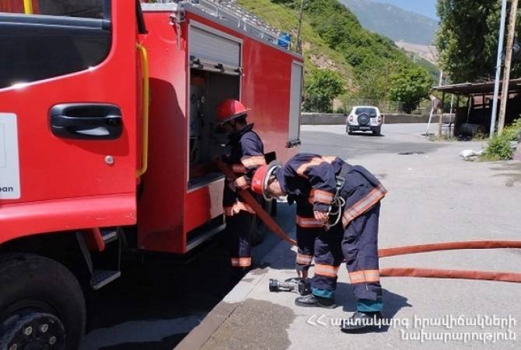 Հրշեջները մեկուսացրել են Վայք-Զեդեա ավտոճանապարհին գազատար ավտոմեքենայում բռնկված հրդեհը