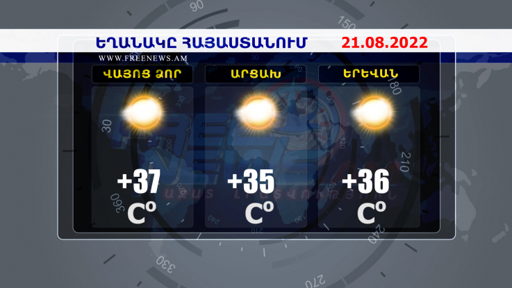 Եղանակի տեսություն. 21.08.2022