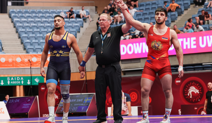 Ըմբշամարտի Եվրոպայի երիտասարդական առաջնությունում Յուրիկ Հովեյանն ու Վիգեն Նազարյանը եզրափակչում են