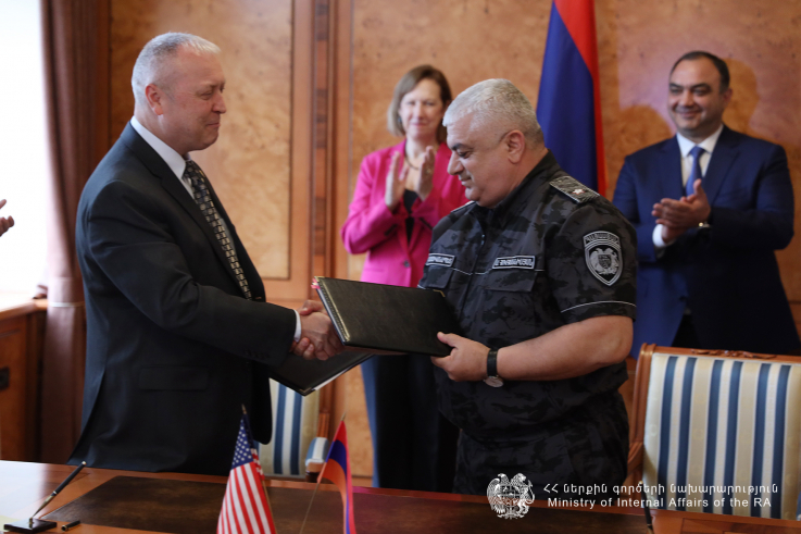Հուշագիր է ստորագրվել ՆԳՆ ոստիկանության և ԱՄՆ արդարադատության դեպարտամենտի թմրամիջոցների դեմ պայքարի վարչության միջև