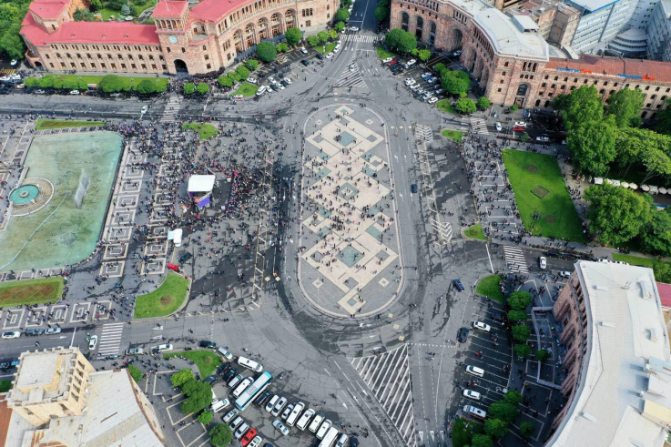 Հանրապետության Հրապարակը՝ ժամը 16։00-ի դրությամբ