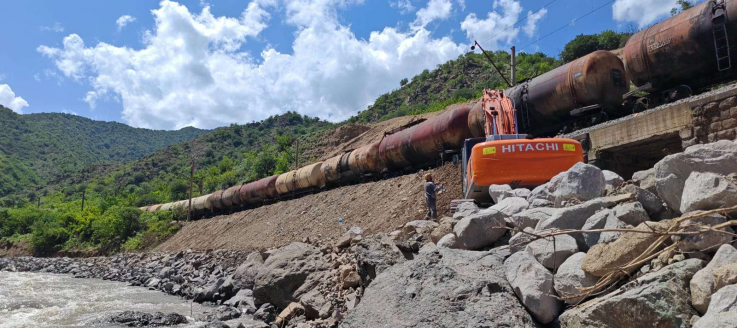 Աղետի գոտում երկաթուղու աշխատանքը վերականգնվել է
