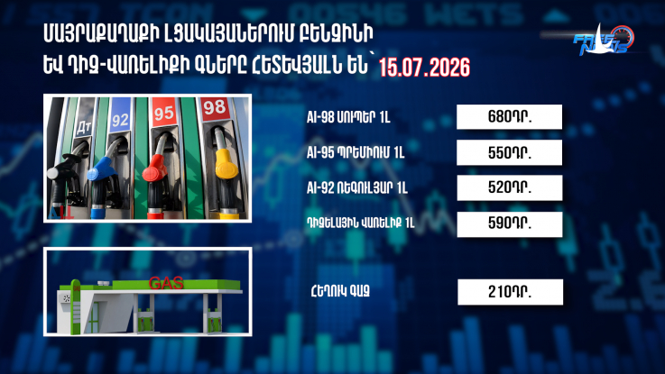 Փոխարժեքներ և տնտեսական լուրեր 15.07.2026